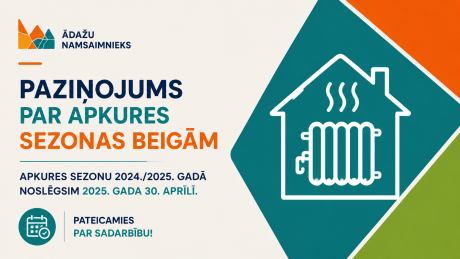 Paziņojums par apkures sezonas beigām!