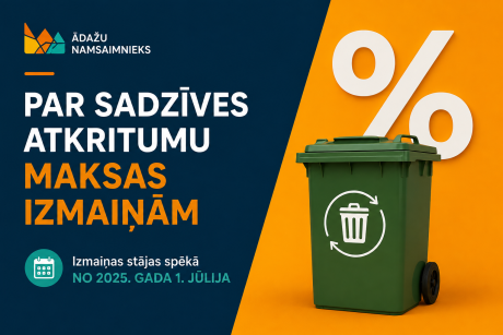 Par sadzīves atkritumu maksas izmaiņām
