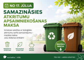 No 17. jūlija samazināsies atkritumu apsaimniekošanas maksa Ādažu novadā