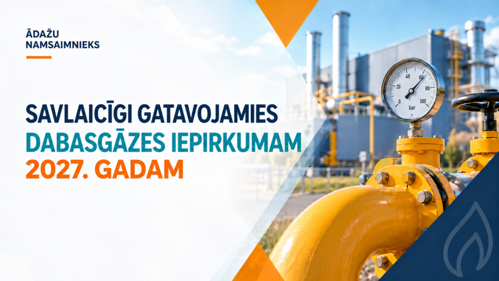 Gatavojamies dabasgāzes iepirkumam 2027.gada apkures sezonai