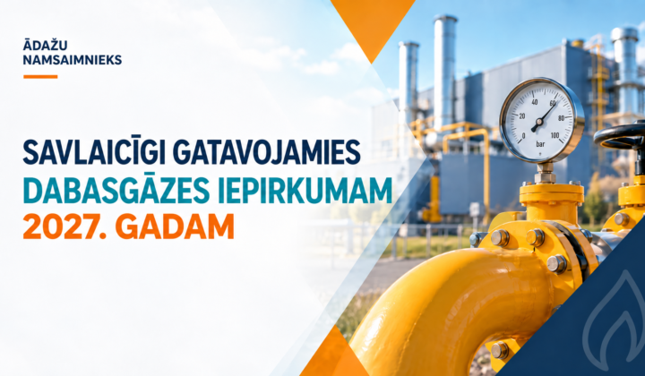 Gatavojamies dabasgāzes iepirkumam 2027.gada apkures sezonai