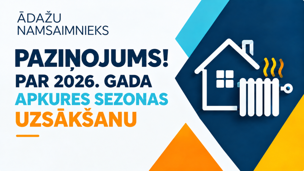 Paziņojums par apkures sezonas uzsākšanu