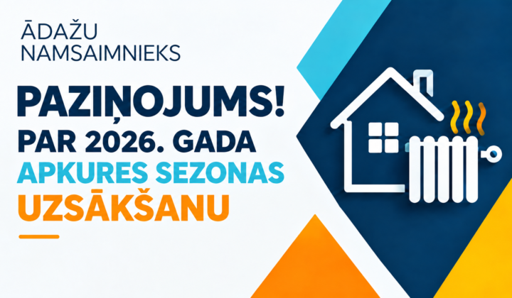 Paziņojums par apkures sezonas uzsākšanu